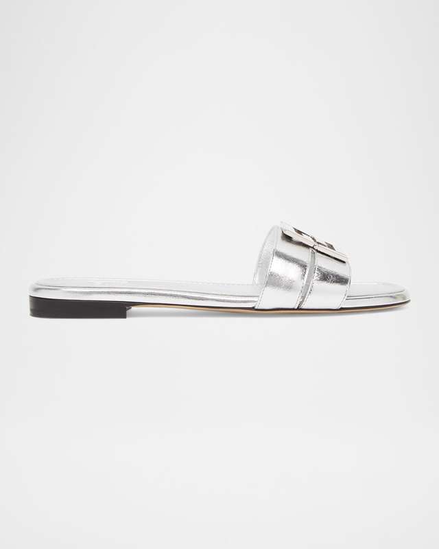 FFold Metallic Leather Sandals